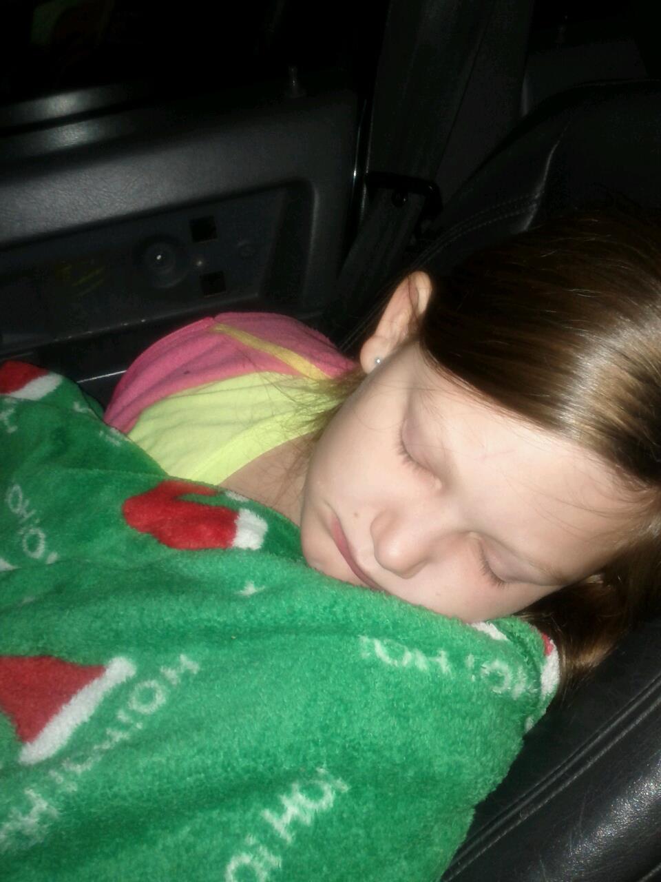 Baby Destiny lying on a blanket